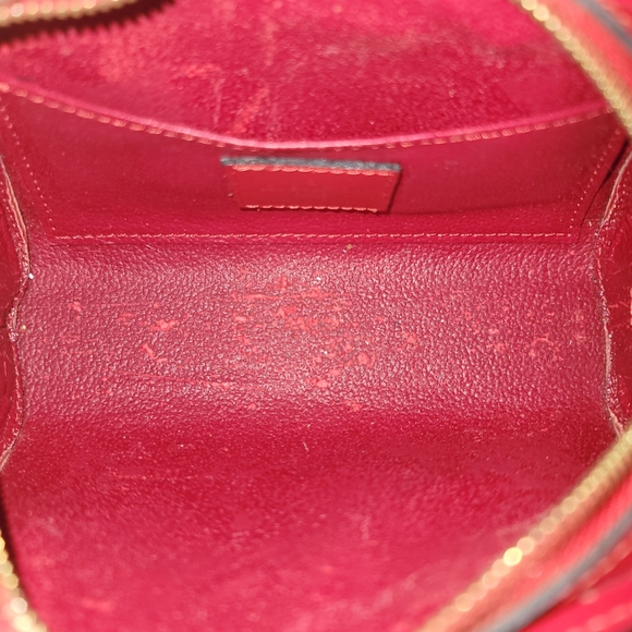 Louis Vuitton Epi Dauphine Jaune Red Clutch Toiletry Crossbody Bag Authentic - Picture 10 of 16